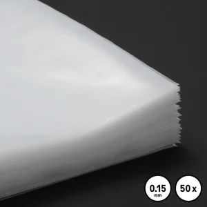 Bolsa externa de vinil simples para discos de 7" (0,15 mm) (50 peças)